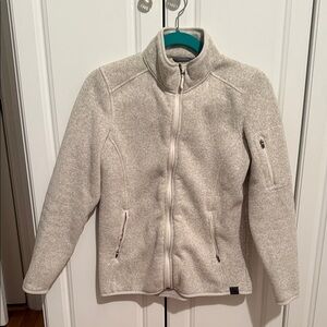 L.L. Bean Cream Full-Zip Sweatshirt